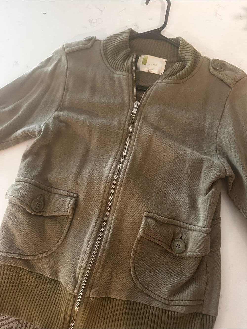 Urban Outfitters Olive Green Zip-Up Jacket